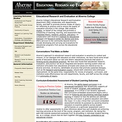 Educational Research and Evaluation at Alverno College (ERE)