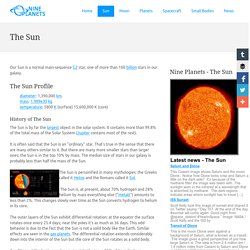 The Sun l  Sun Facts and images.