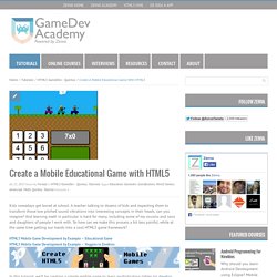 Create a Mobile Educational Game with HTML5