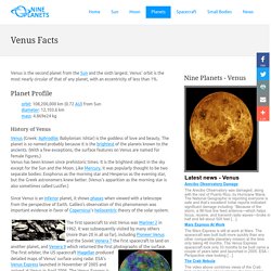 Venus  l  Venus facts, pictures and information.