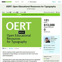 OERT: Open Educational Resources for Typography by Pablo Cosgaya