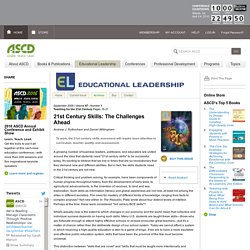 Educational Leadership:Teaching for the 21st Century:21st Century Skills: The Challenges Ahead