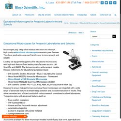Educational Microscopes for Research Labs and Schools