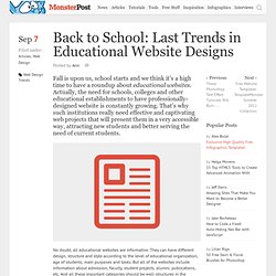 Back to School: Last Trends in Educational Website Designs