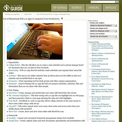 List of Ed Web 2.0 Apps