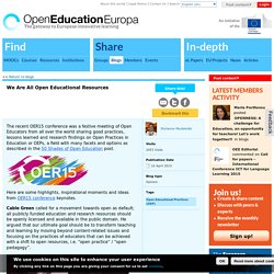 We Are All Open Educational Resources