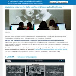 Educational resources for digital teaching and learning about the Holocaust