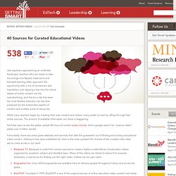 40 Sources for Curated Educational Videos