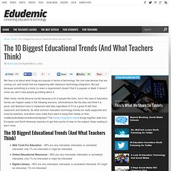 The 10 Biggest Educational Trends (And What Teachers Think)
