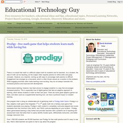Educational Technology Guy: Prodigy - free math game that helps students learn math while having fun
