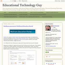 Wolfram announces Wolfram Education Portal