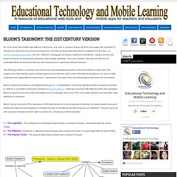 Bloom’s Taxonomy: The 21st Century Version