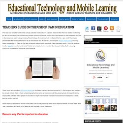 Teachers Guide on The Use of iPad in education