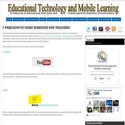 7 Free How-to Video Websites for Teachers