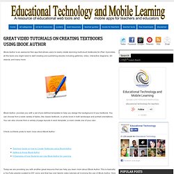 Great Video Tutorials on Creating Textbooks Using iBook Author