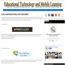 Cool-инструменты печати для учителей ~ Образовательные технологии и Дистанционное обучение