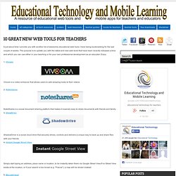 10 Great New Web Tools for Teachers