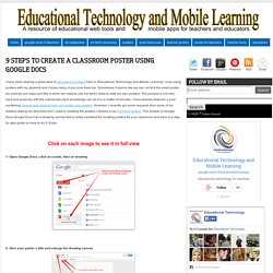 9 passaggi per creare un poster in aula utilizzando Google Documenti - www.educatorstechnology.com - Leggibilità