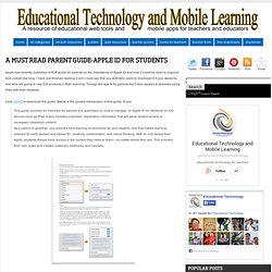 A Must Read Parent Guide-Apple ID for Students