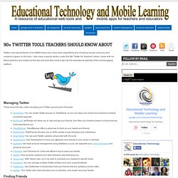 90+ Twitter Tools Teachers Should Know about