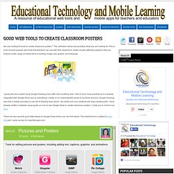 Good Web Tools to Create Classroom Posters