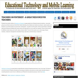 Teachers on Pinterest - A Great Resource for Teachers