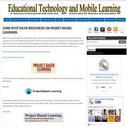 Some Must Have Resources on Project Based Learning
