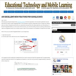 An Excellent New Feature for Google Docs