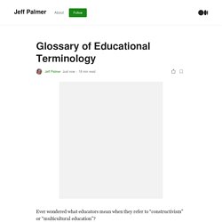 Glossary of Educational Terminology
