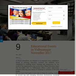 Educational Events in Vidhyanagar November 2017