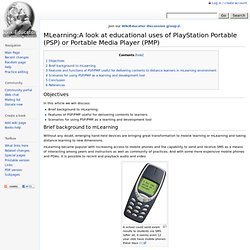 MLearning:A look at educational uses of PlayStation Portable (PSP) or Portable Media Player (PMP)