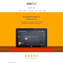 Applications éducatives pour tablettes Windows 8 et RT - eduPadeduPad