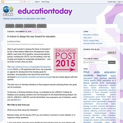 A chance to design the way forward for education