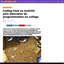 Coding Club ou Activité péri-éducative de programmation en collège