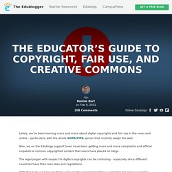 The Educator’s Guide to Copyright, Fair Use, and Creative Commons – The Edublogger