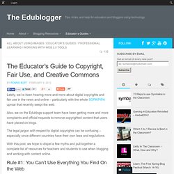 The Educator’s Guide to Copyright, Fair Use, and Creative Commons