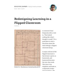Redesigning Learning in a Flipped Classroom « Educator