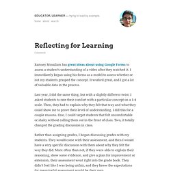 Reflecting for Learning