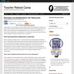 Educators as Collaborators: 25+ Resources