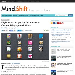 Eight Great Apps for Educators to Create, Display and Share