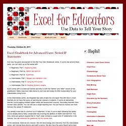 Excel for Educators: Excel Gradebook for Advanced Users: Nested IF Statements