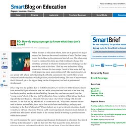 PD: How do educators get to know what they don’t know? SmartBlogs