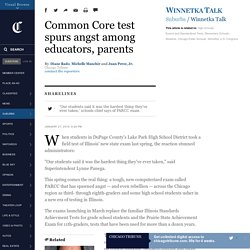 Common Core test spurs angst among educators, parents - Winnetka Talk
