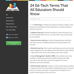 24 Ed Tech Terms That All Educators Should Know Always Prepped Blog