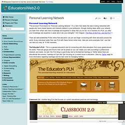 EducatorsWeb2-0 - Personal Learning Network