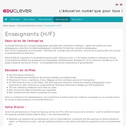 EDUCLEVER - Enseignants (H/F)