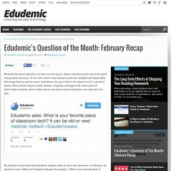 s Question of the Month: February Recap