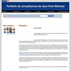 Portfolio de compétences de Jean-Paul Moiraud