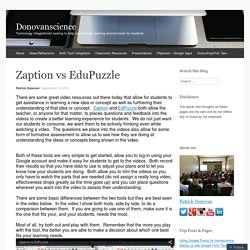 Zaption vs EduPuzzle