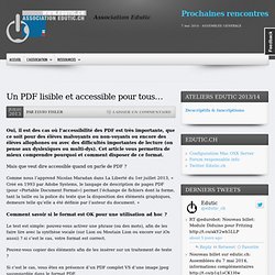 Un PDF lisible et accessible pour tous…